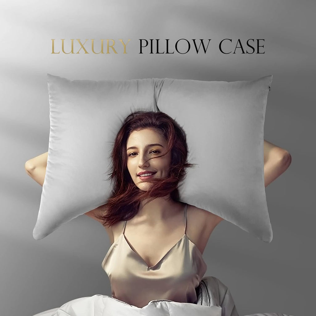 Elibaba Curved Crescent Cooling Side Sleeper Pillow Cases - Rayon Derived from Bamboo Pillowcase Cover Queen Size 1 Piece, 20 * 30 inches L…