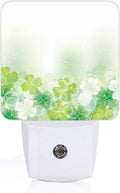 St Patrick's Day Floral Nature Leaf Night Light, Plug-in Night Lights with Dusk-to-Dawn Sensor for Stairway, Hallway, Bedroom Sleep…