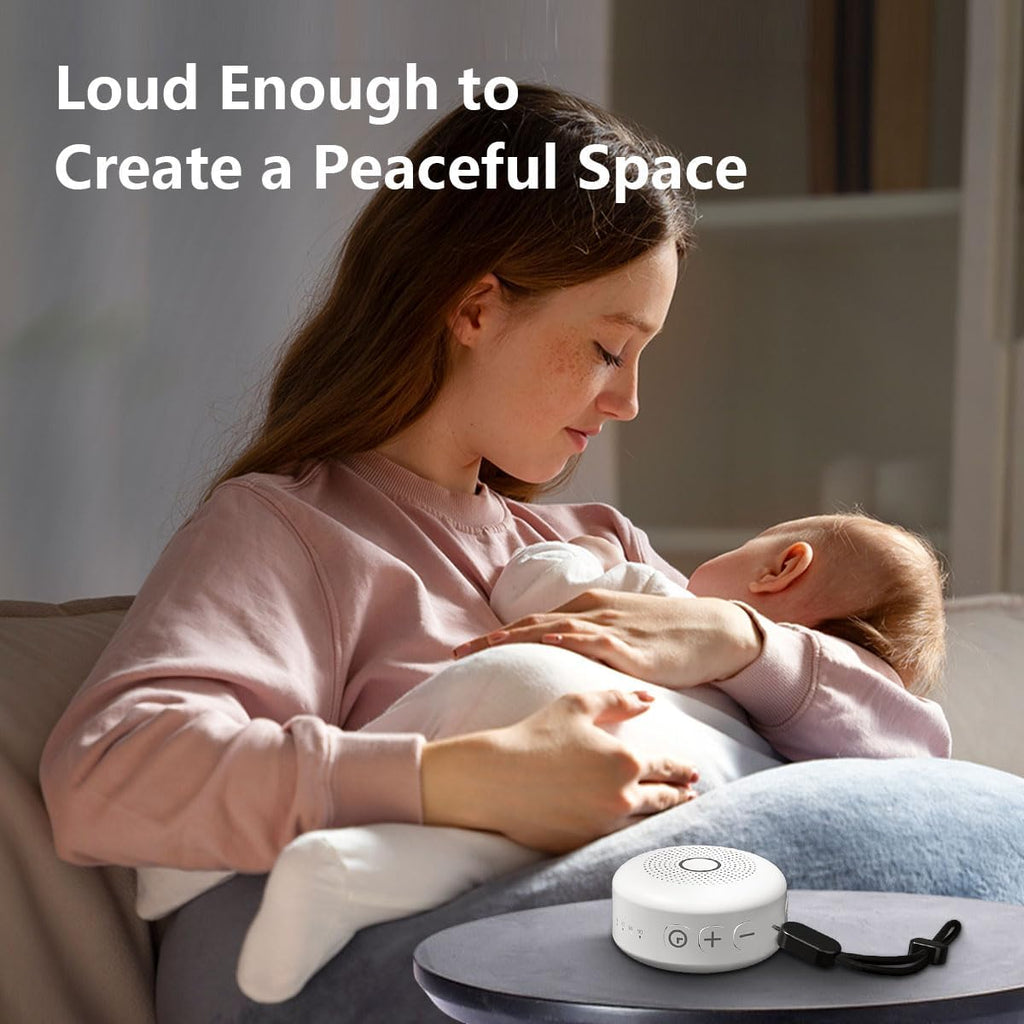 Sleepbox Portable White Noise Machine 30 Soothing Sounds Rechargeable Battery Small for Travel 32 Volume Control Noise Canceling Sleep Mach…