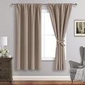 Jiuzhen Blackout Curtains for Bedroom– Thermal Insulated, Noise Reducing Room Darkening Rod Pocket Curtains for Living Room, Set of 2 Panels…