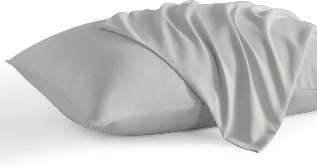 Ntbay King Pillow Cases Set of 2, 2 Pack Brushed Microfiber 20x36 Pillow Cases, Soft, Wrinkle, Fade, Stain Resistant Light Grey Pillow Case…