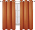 Lemomo Orange Blackout Curtains 38 x 63 Inch Length/Set of 2 Curtain Panels/Thermal Insulated Room Darkening Blackout Curtains for Bedroom…