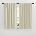 NICETOWN Blackout Window Curtains for Living Room - (Beige Color) 42x40 Inch, 2 Panels Set, Thermal Insulated Room Darkening Blackout…