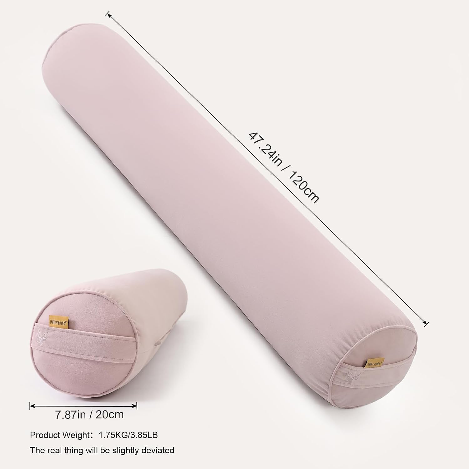 Body Pillow for Adults, Long Round Pillow, Big Cylindrical Pillow, Large Full Bolster Pillows for Side Sleepers (Purple, 47.24"*7.87")
