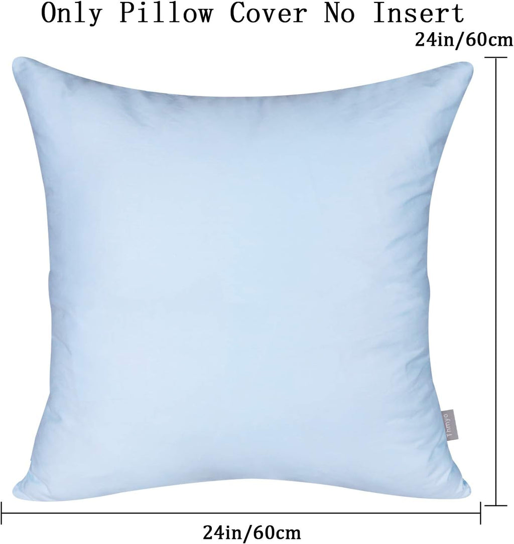 Thmyo 4-Pack 100% Cotton Comfortable Solid Decorative Throw Pillow Case, Square Cushion Cover Pillowcase Sublimation Blank Pillow Covers DI…