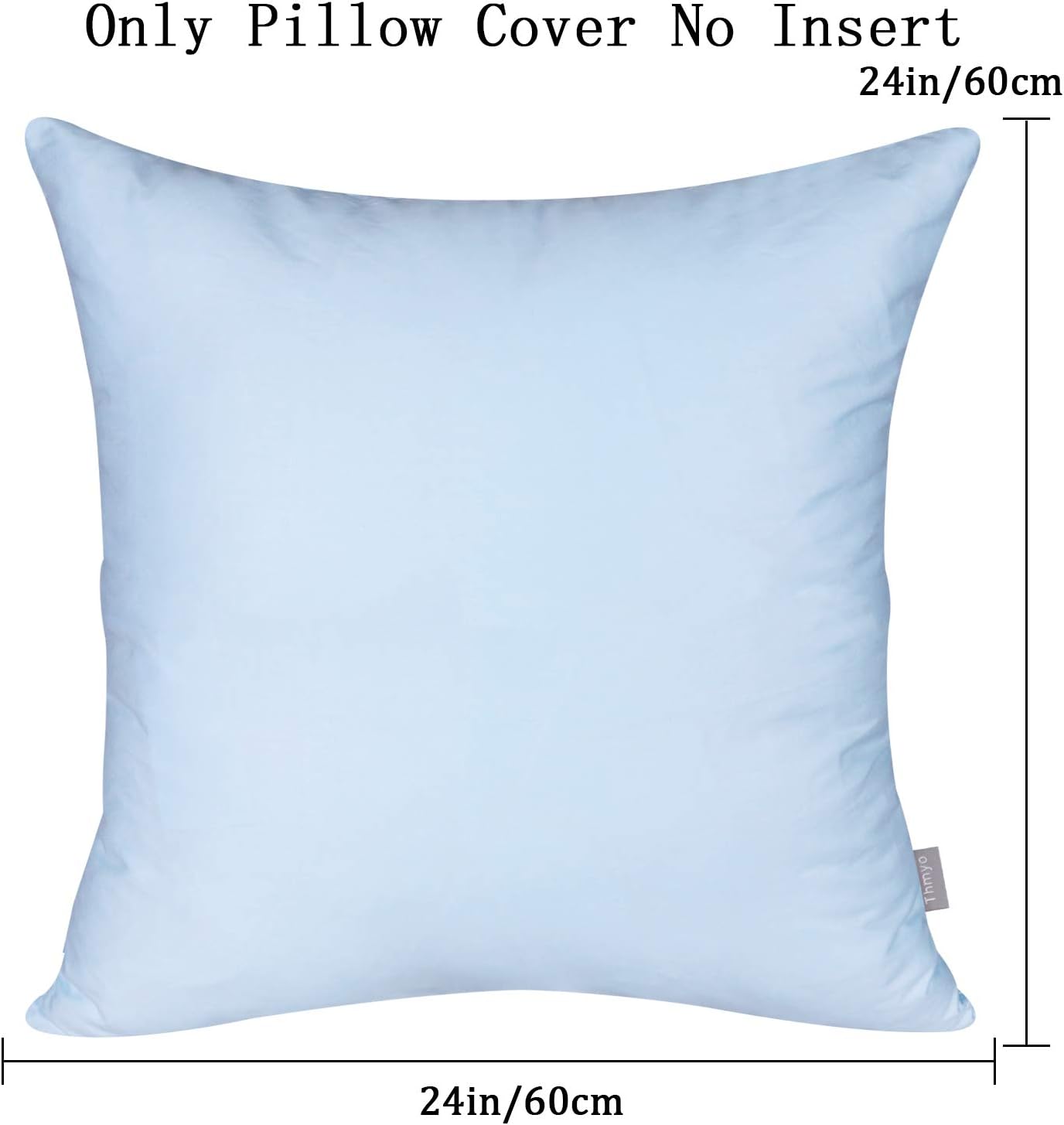 Thmyo 4-Pack 100% Cotton Comfortable Solid Decorative Throw Pillow Case, Square Cushion Cover Pillowcase Sublimation Blank Pillow Covers DI…