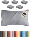 King Standard Pillow Cases Set of 10 - Ultra Soft Hotel Quality Pillowcase Covers - Comfy & Wrinkle Free - Shrink & Fade Resistant…