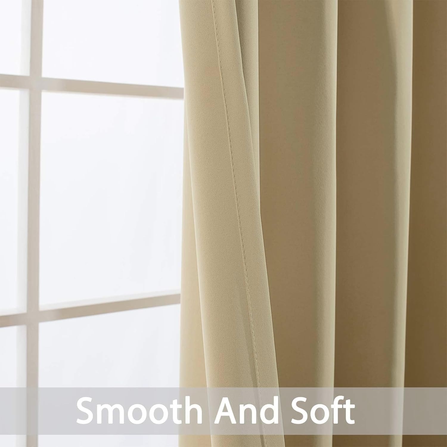 Yakamok Thermal Insulated Grommet Blackout Draperies/Drapes for Bedroom Window, Room Darkening Curtain Panels (2 Panels, W52 x L108 -Inch…