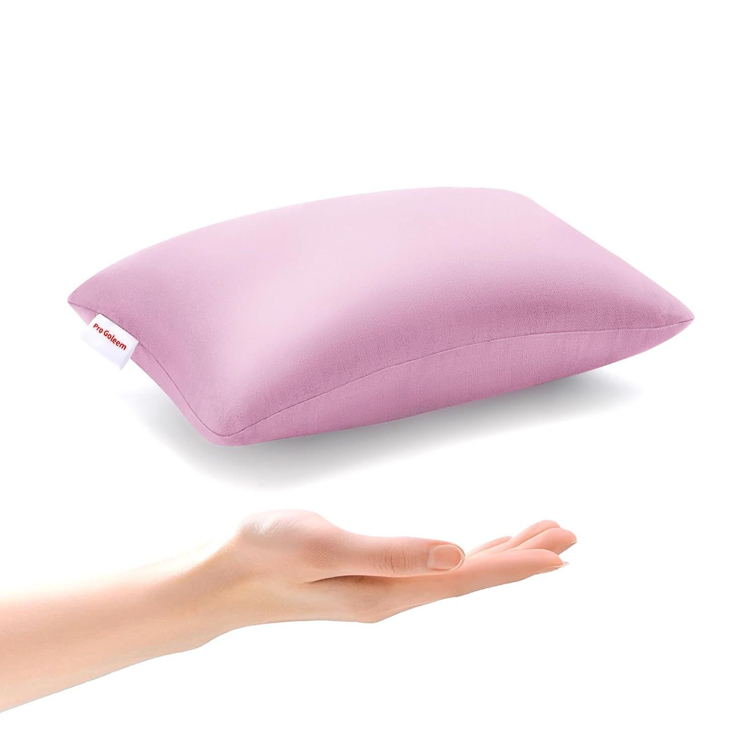 Pro Goleem Small Pillow 11"x7"x2.5" for Camping and Traveling with Name Tag Mini Tiny Pillow for Toddler Sleeping and Chair Car Air Nap…