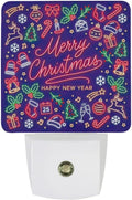YKJAHSD Merry Chrismas Night Light, Plug into Wall Decor Nightlights for Bedroom, Bathroom, Hallway, Kitchen, with Dusk to Dawn Ligh…
