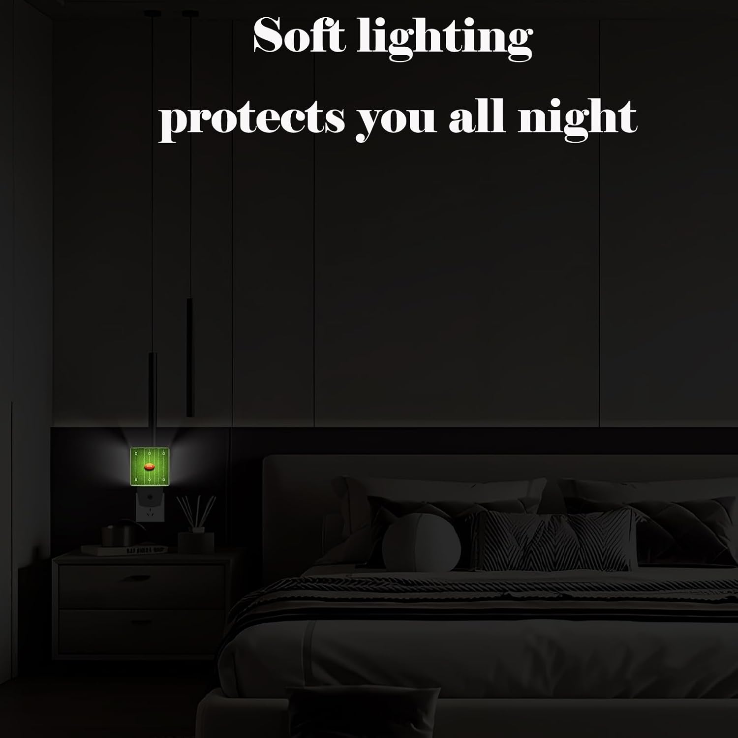 American Football Night Light, Plug-in Nightlights Auto Sensor Night Lamp Dusk-to-Dawn Lamp Home Decor for Nursery Children Girls Boys