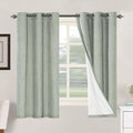 H.VERSAILTEX Primitive Linen Curtains 100% Blackout Curtain Drapes Burlap Fabric Curtains with White Thermal Insulated Liner, Grommet Top…