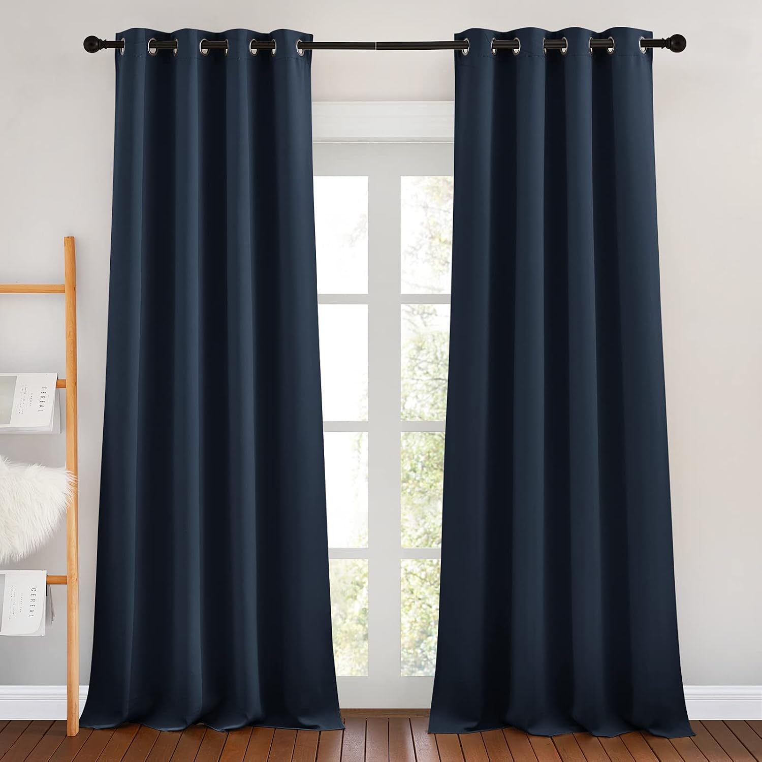NICETOWN Blackout Curtain Panels 90 - Window Treatment Energy Saving Thermal Insulated Solid Grommet Blackout Drapes for Living Room…