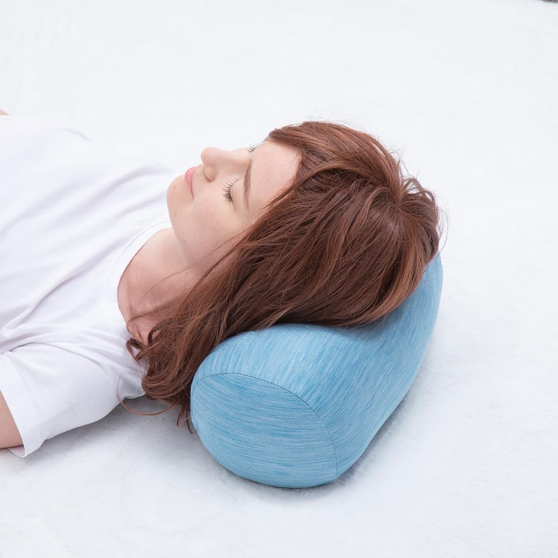 1Middleone 1 MIDDLE ONE Round Cylinder Bolster Pillow with Removable Cooling Cover, Tube Roll Cervical Pillow for Head, Neck, Back and Legs…
