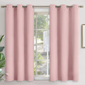 YoungsTex Light Pink Room Darkening Curtains 54 Inch Length - Thermal Insulated Window Drapes with Grommet Privacy for Living Room Bedroom,…