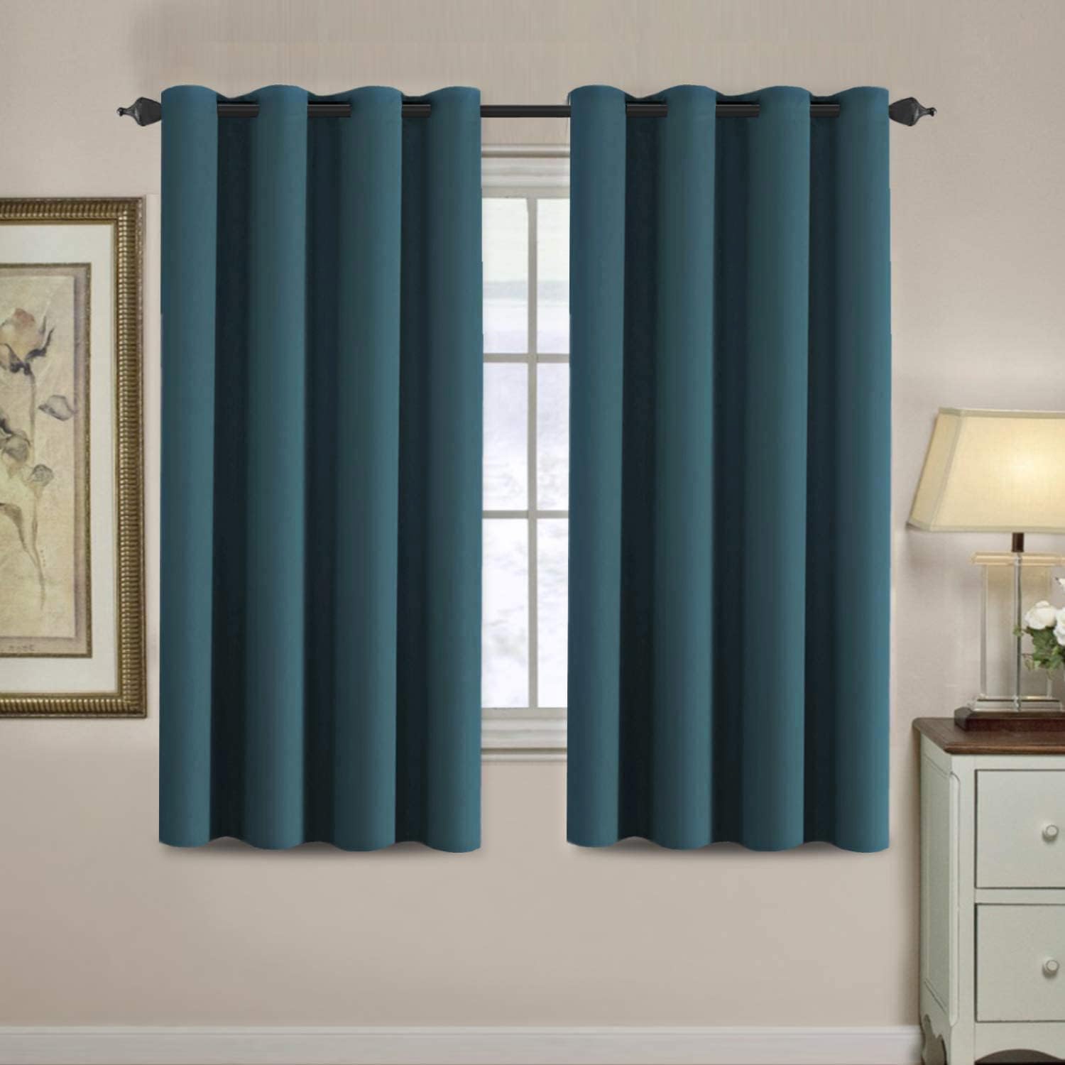 H.VERSAILTEX Blackout Curtain for Living Room Thermal Insulated Window Treatment Curtain Extra Long 63 inch Length Energy Savin…