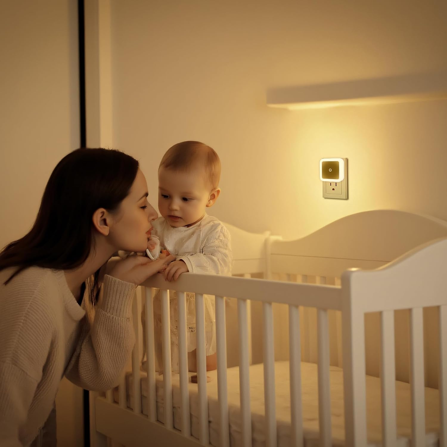 KINUR 6 Pack Night Light, Warm White LED Night Lights Plug into Wall with Dusk to Dawn sensors, Plug in Night Lights for Kids Room…