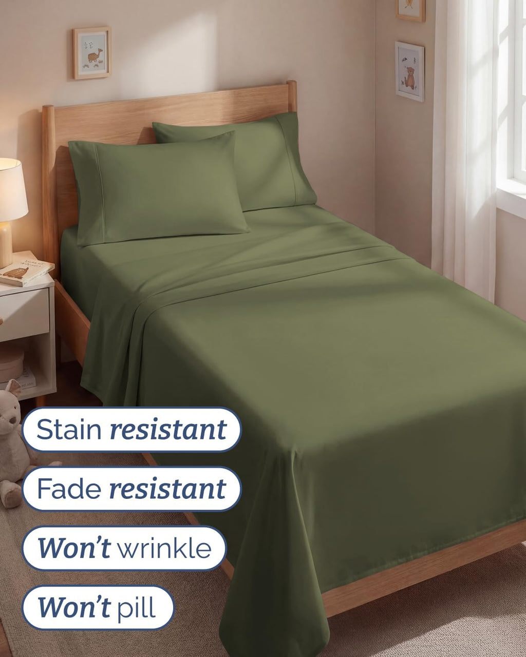 Twin 4 Piece Sheet Set - Comfy, Breathable & Cooling - Hotel Luxury Bedding for Women, Men, Kids, Teens & Children - 1 Flat & 1 Fitted…