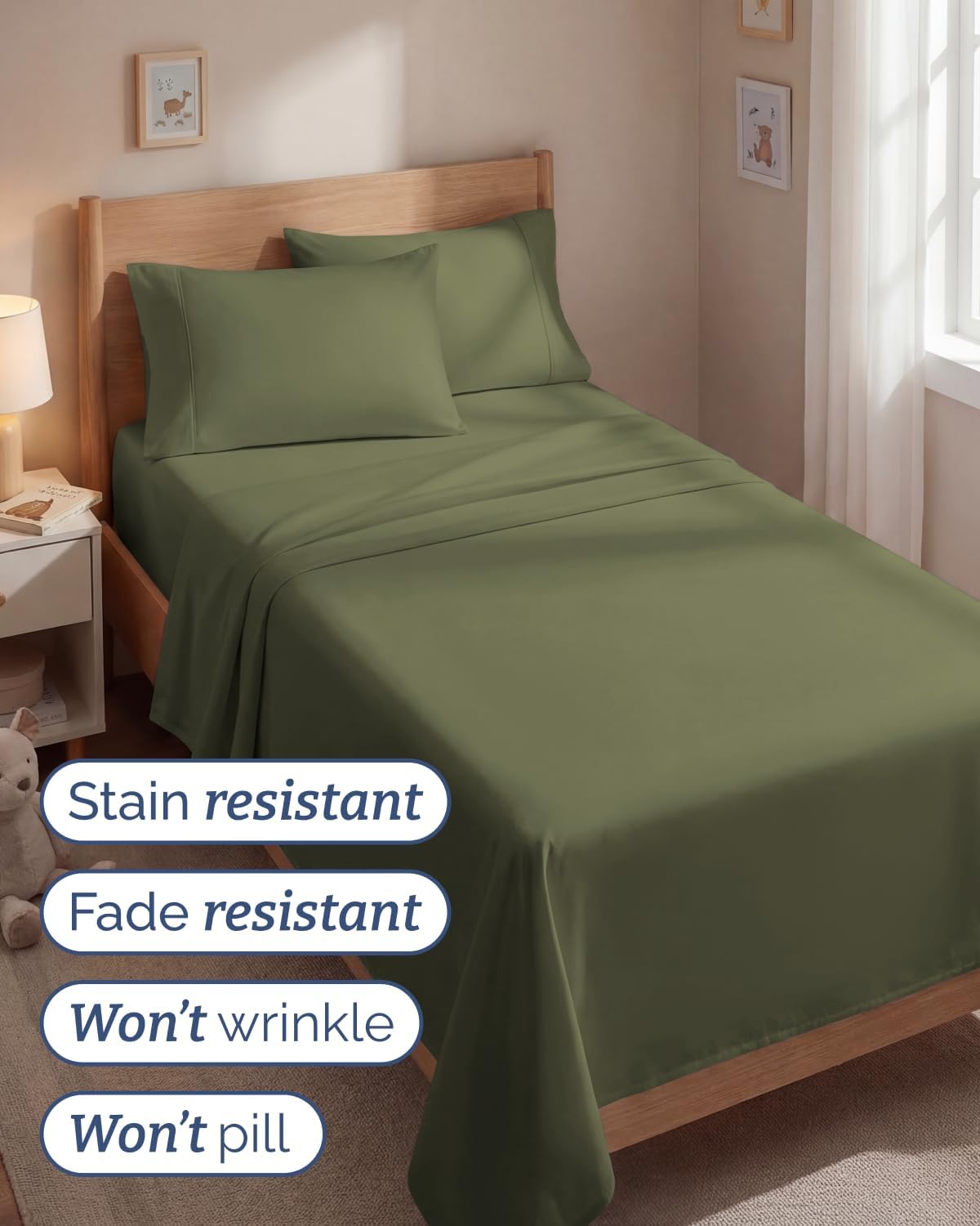 Twin 4 Piece Sheet Set - Comfy, Breathable & Cooling - Hotel Luxury Bedding for Women, Men, Kids, Teens & Children - 1 Flat & 1 Fitted…