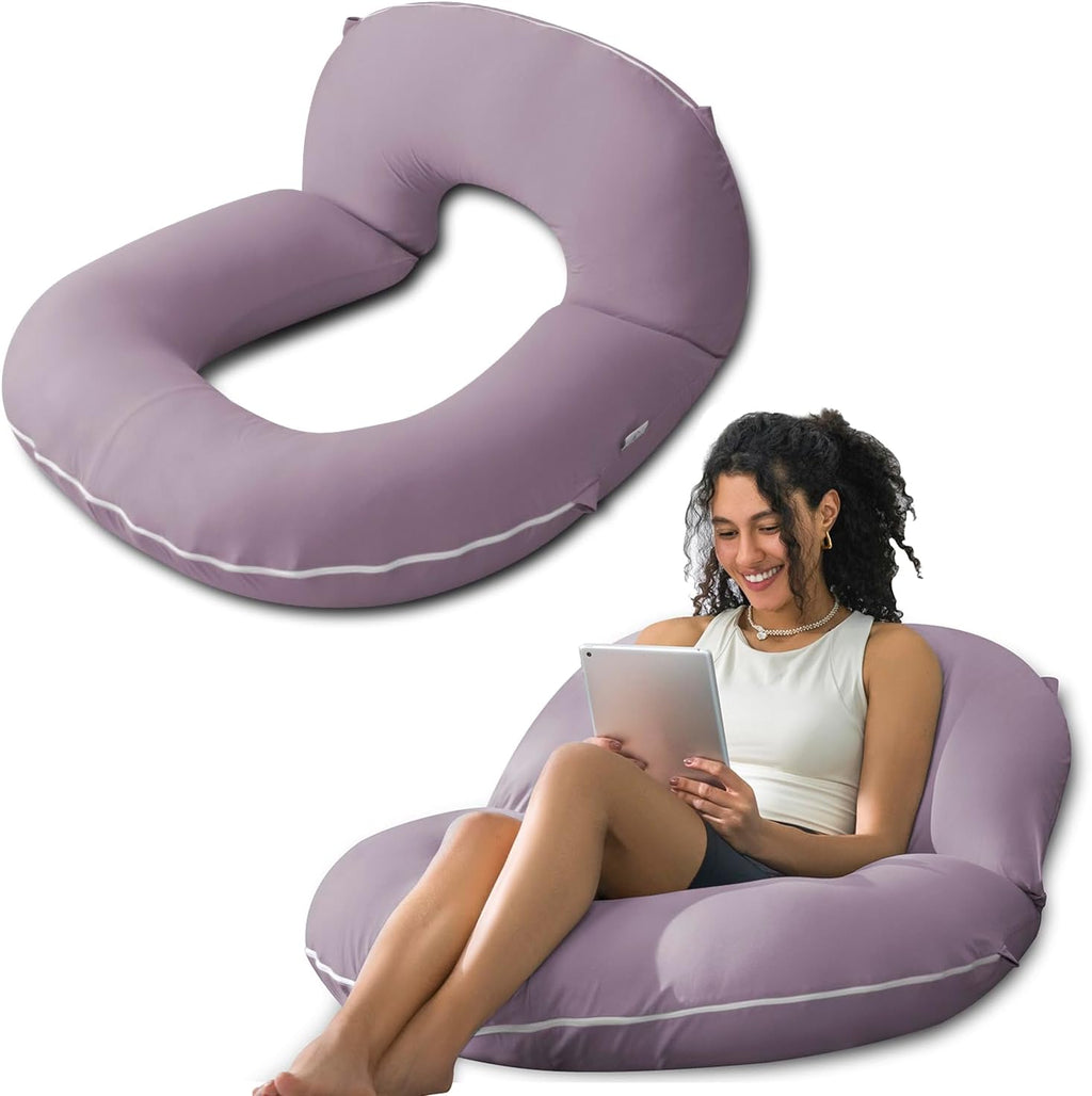 Insen Reading Pillow, Back Pillow for Sitting in Bed for Reading, Nurse & Relax, Reading Pillow for Adults, Moms & Kids, Sit Up Pillow for…