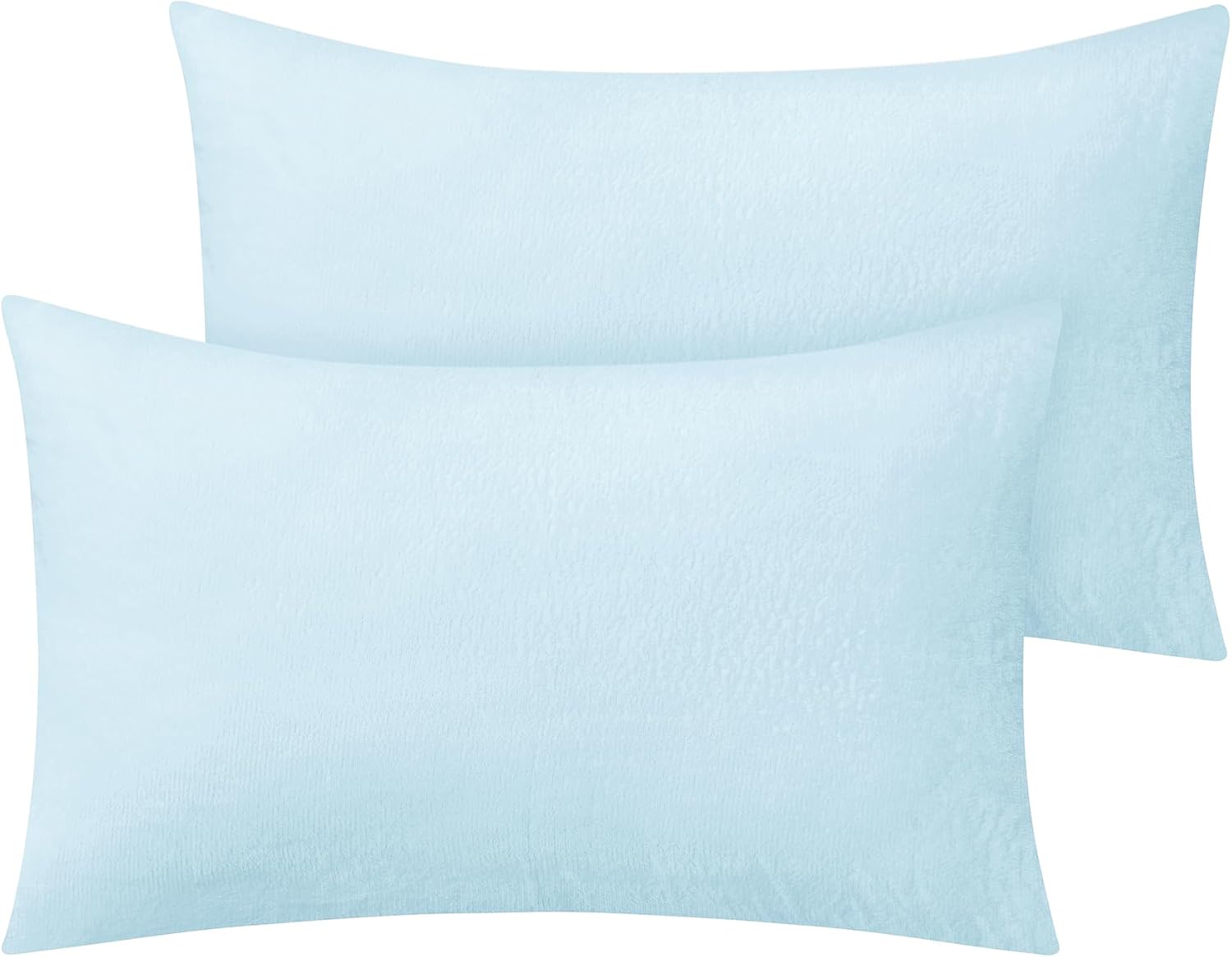Bedelite Flannel Pillow Cases Queen Size Set of 2, Super Soft Fleece Pillowcases with Zipper for Bedroom, Sofa, Couch, Luxury Cozy Fuzzy Vel…