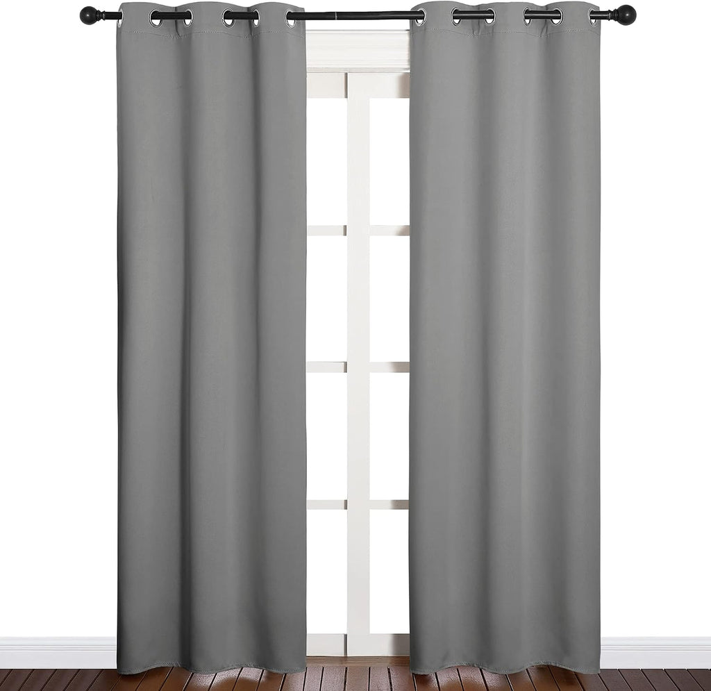 NICETOWN Bedroom Curtains Blackout Drapery Panels, Three Pass Microfiber Thermal Insulated Solid Ring Top Blackout Window Curtains/Drapes…