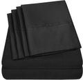 Queen Sheets Black - 6 Piece 1500 Supreme Deluxe Collection Deep Pocket Ultra Soft Queen Sheet Set Bedding - 2 Extra Pillow Cases, Great…
