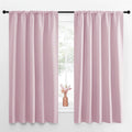 NICETOWN Room Darkening Curtains and Drapes - Thermal Insulated Rod Pocket Room Darkening Draperies for Dining Room (Lavender Pink, 2…