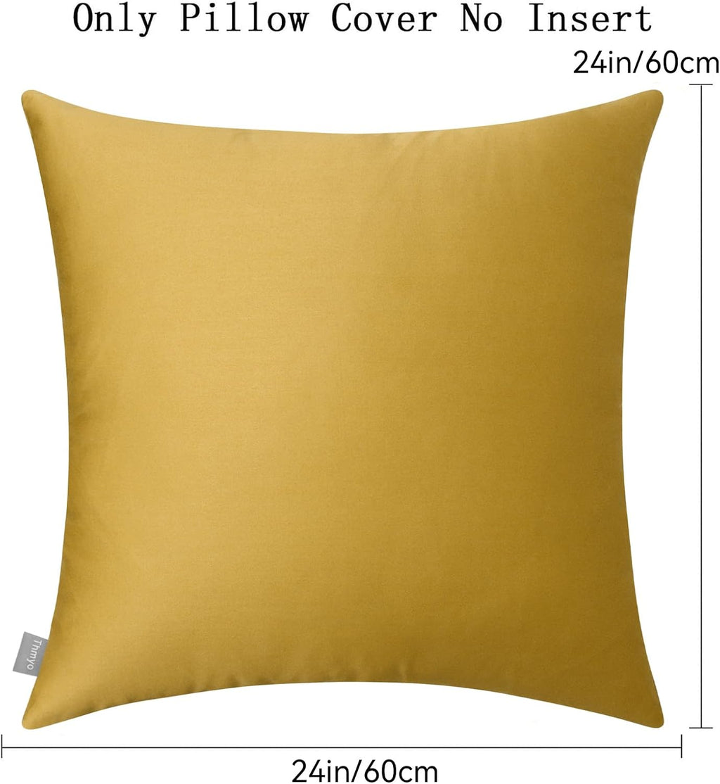 Thmyo 4-Pack 100% Cotton Comfortable Solid Decorative Throw Pillow Case Square Cushion Cover Pillowcase Sublimation Blank Pillow Covers DIY…
