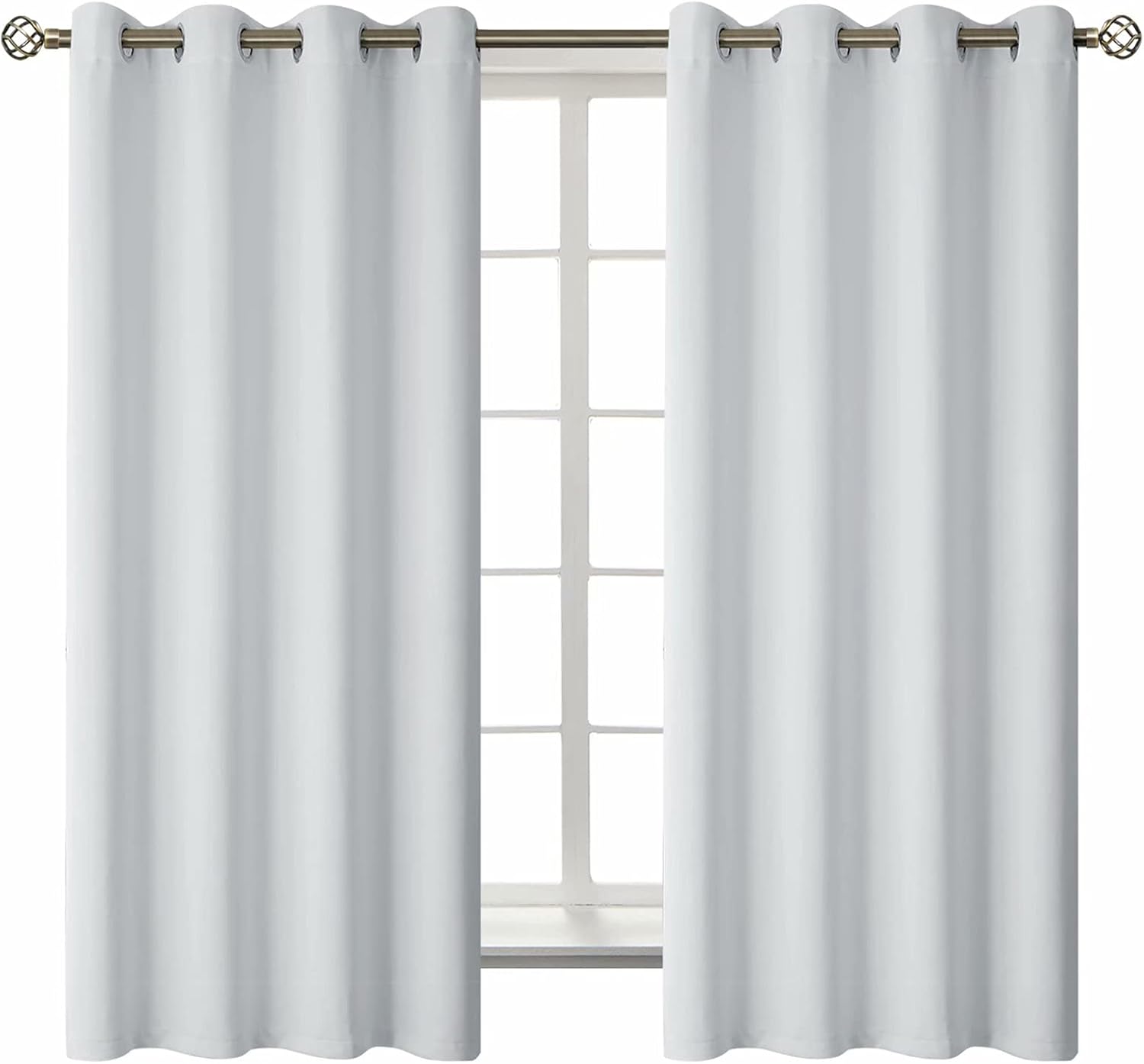BGment Room Darkening Curtains 63 Inches Long - Grommet Thermal Insulated Drapes Window Treatment Curtains for Bedroom, 2 Panels, 52 x 63 I…