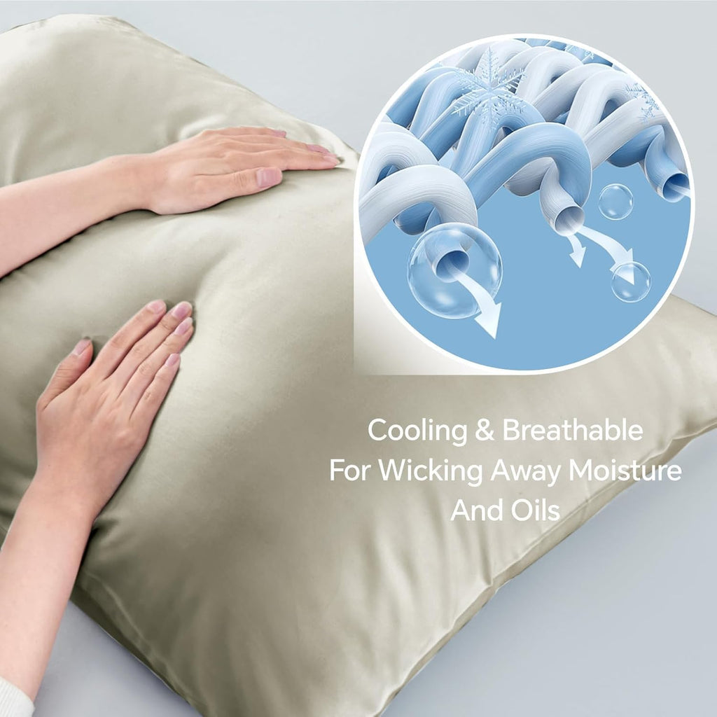 Bedelite King Size Pillow Cases Set of 2, Rayon Derived from Bamboo, Cooling Pillow Cases for Hot Sleepers & Night Sweats, Breathable and S…