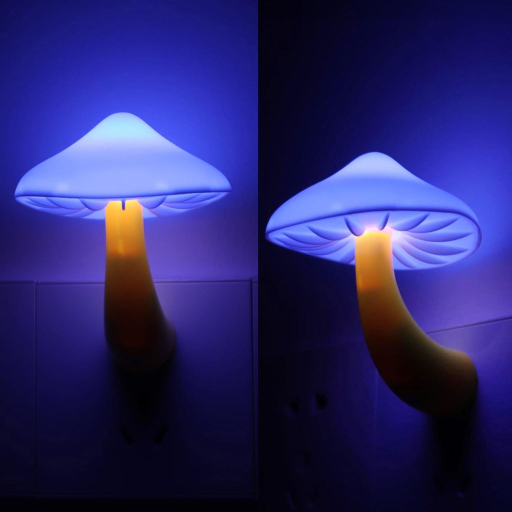 AUSAYE 2Pack Sensor LED Night Light Plug in Lamp Mushroom Nightlight Cute Night Lights for Adults Kids Bedroom…