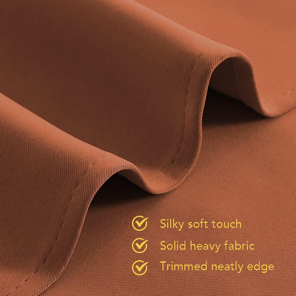 NICETOWN Blackout Curtain Panels for Girls Room, Burnt Orange, 1 Pair, 34 x 60 Inch, Nursery Essential Thermal Insulated Solid Grommet…