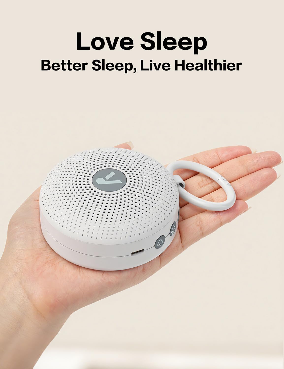 Fektik Portable Sound Noise Machine for Baby Kids Adult with 21 Natural Soothing Sounds, Powerful Battery, 32 Levels of Volume, Noise Cance…