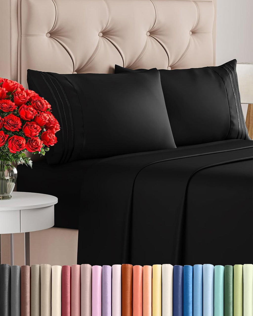 Cal King Size 4 Piece Sheet Set - Comfy Breathable & Cooling Sheets - Hotel Luxury Bed Sheets for Women & Men - Deep Pockets, Easy-Fit…