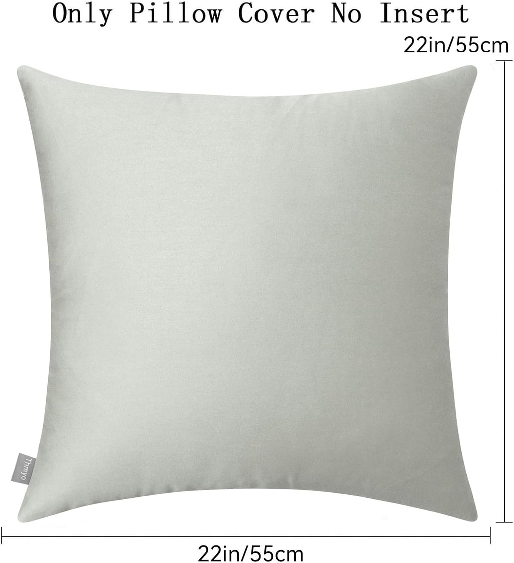 Thmyo 4-Pack 100% Cotton Comfortable Solid Decorative Throw Pillow Case Square Cushion Cover Pillowcase Sublimation Blank Pillow Covers DIY…