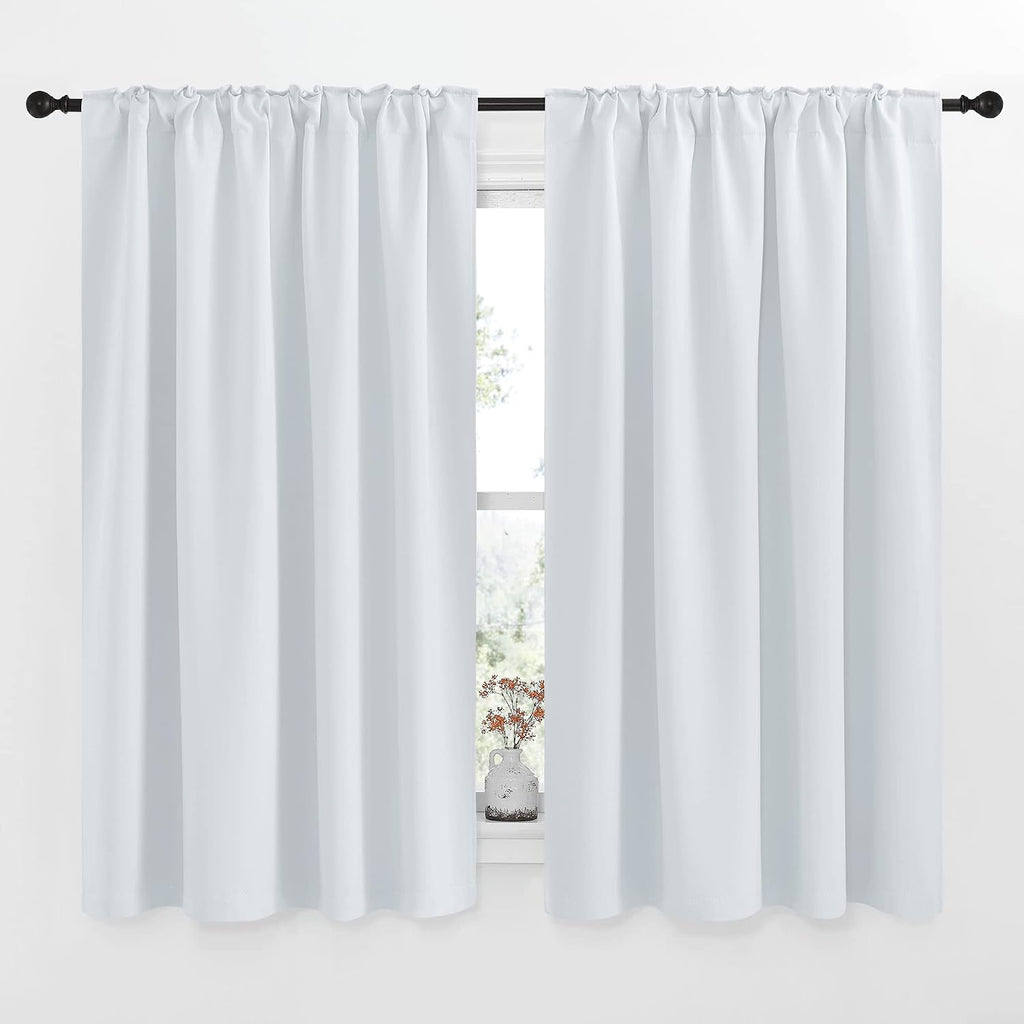 Nicetown Insulated Room Darkening Curtain Panels - (Cloud Grey Color) W52 x L63, 2 Pieces, Room Darkening Window Treatment Drape Panel 2 Pi…
