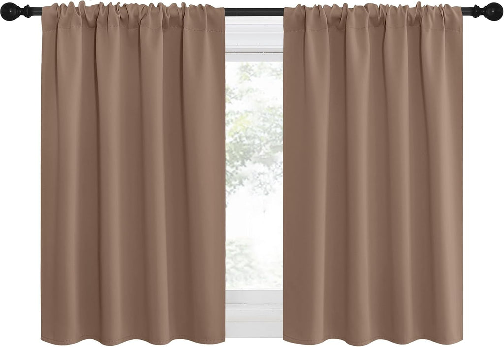 NICETOWN RV Blackout Curtains for Camper Windows, Window Treatment Thermal Insulated Rod Pocket Small Blackout Draperies/Drapes for…