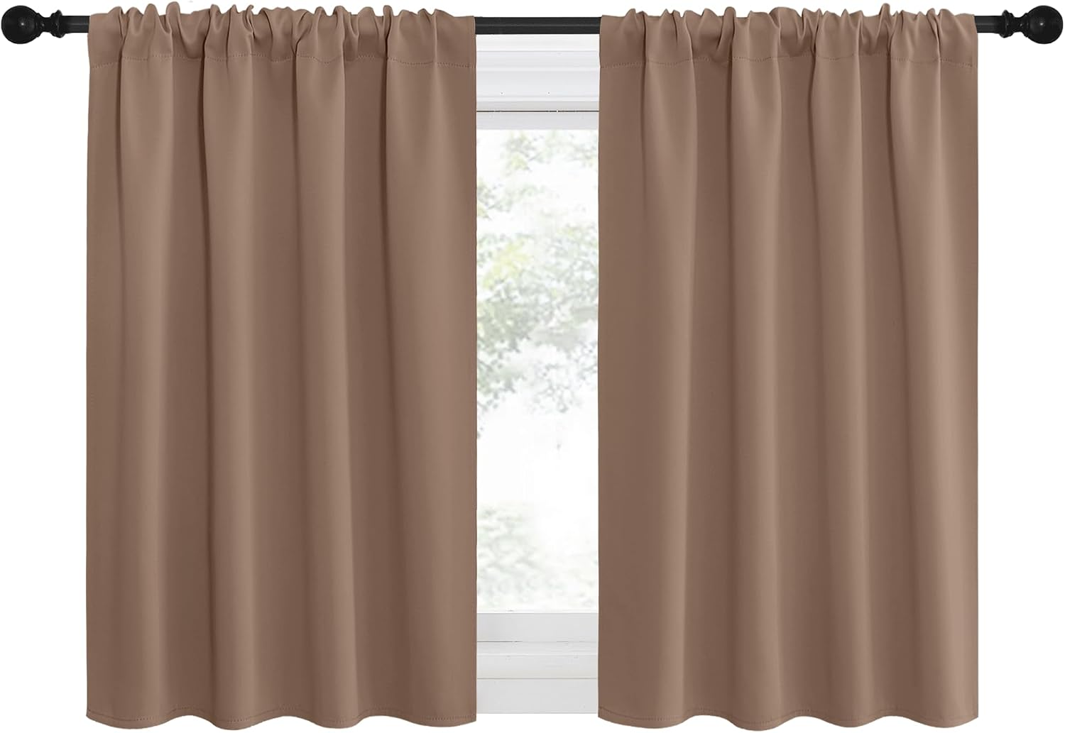NICETOWN RV Blackout Curtains for Camper Windows, Window Treatment Thermal Insulated Rod Pocket Small Blackout Draperies/Drapes for…