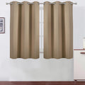 Lemomo Natural Blackout Curtains 42 x 54 Inch Length Set of 2 Panels Grommet Bedroom Curtains for Living Room 54 Inch silver