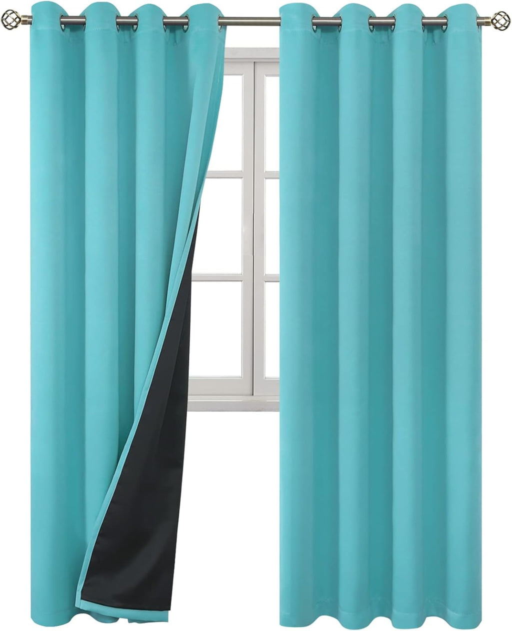 BGment 100% Blackout Curtains for Bedroom Window 84 Inch Length 2 Panels Set, Thermal Insulated Full Light Blocking Grommet Drapes for Livi…