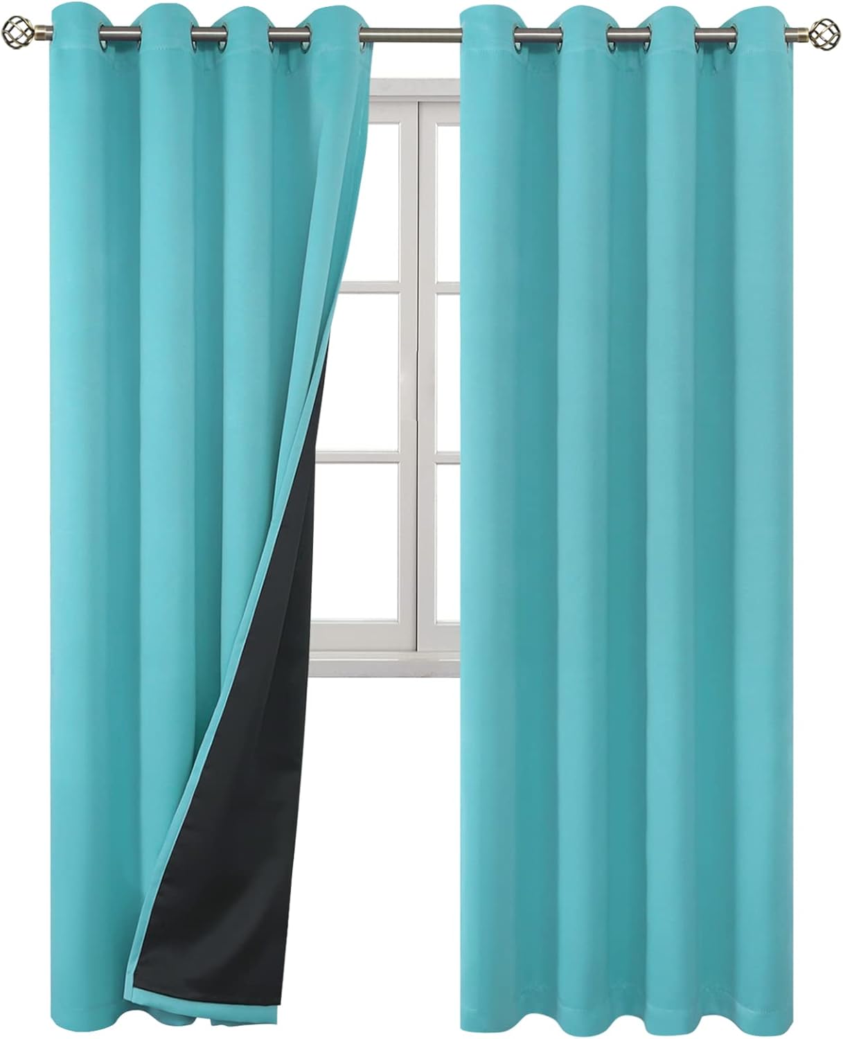 BGment 100% Blackout Curtains for Bedroom Window 84 Inch Length 2 Panels Set, Thermal Insulated Full Light Blocking Grommet Drapes for Livi…