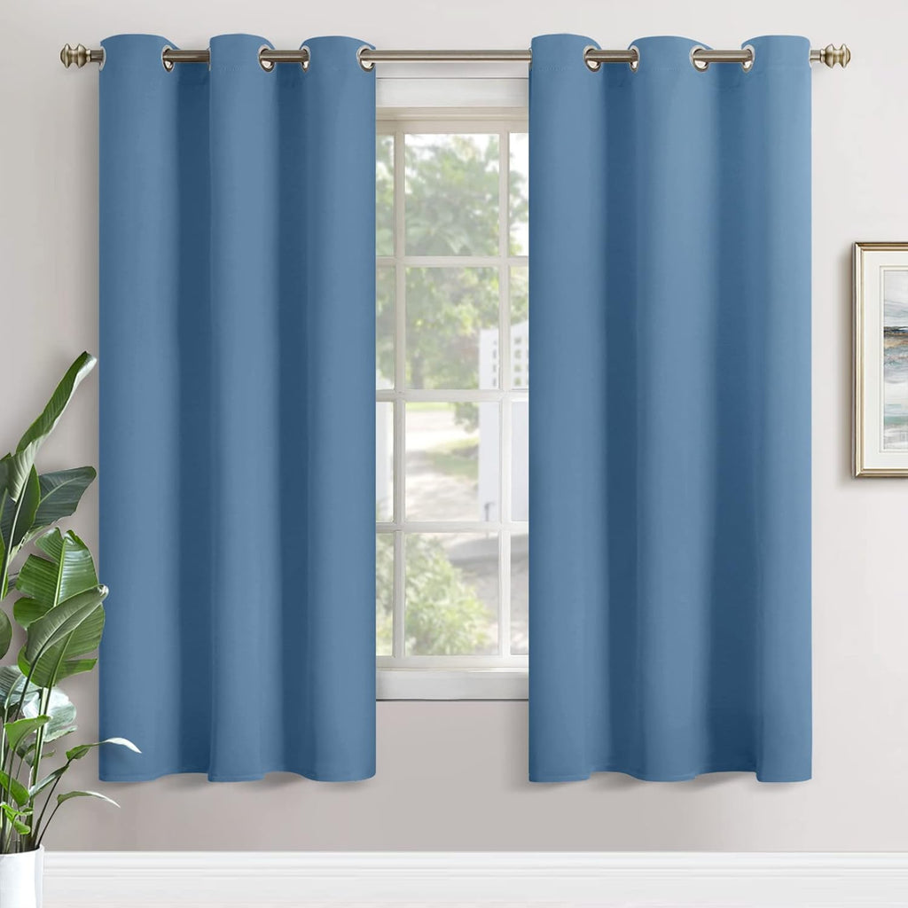 YoungsTex Denim Blue Blackout Curtains 72 Inches Length for Living Room - Thermal Insulated Window Drapes with Grommet Room Darkening for B…