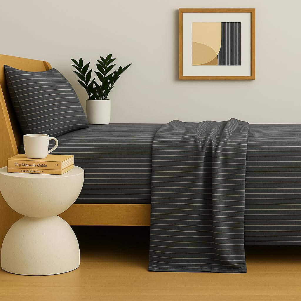 Perupima Peru Pima 415 Thread Count Percal Twin Sheet Set - 100% Peruvian Pima Cotton, 3 Piece (Flat, Fitted, 1 Pillowcase) - Cooling, Cris…