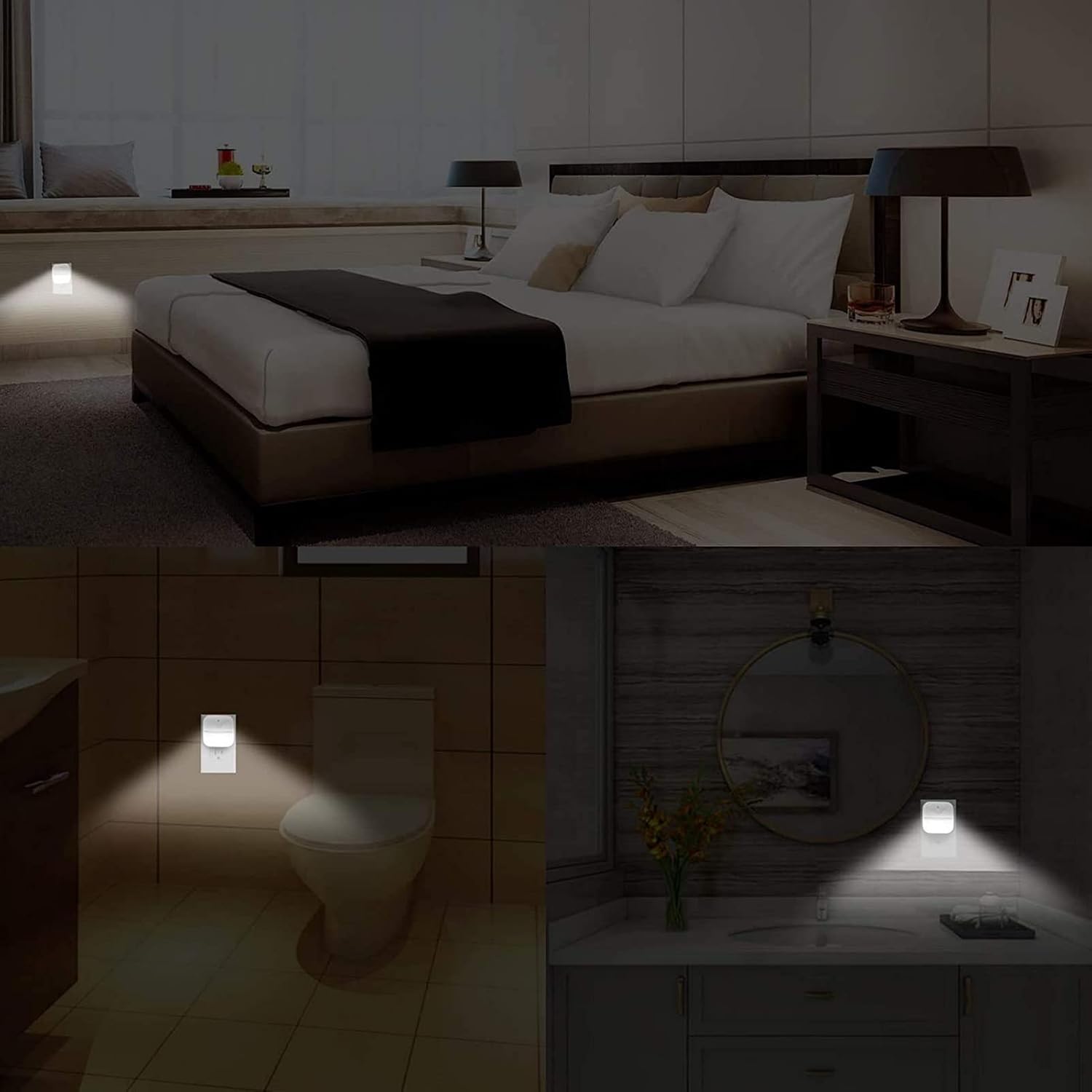 Night Light, LED Night Lights Plug into Wall, Dusk to Dawn Sensing Nightlights, No Glaring Compact Size, Night Light for Kids Navigating…