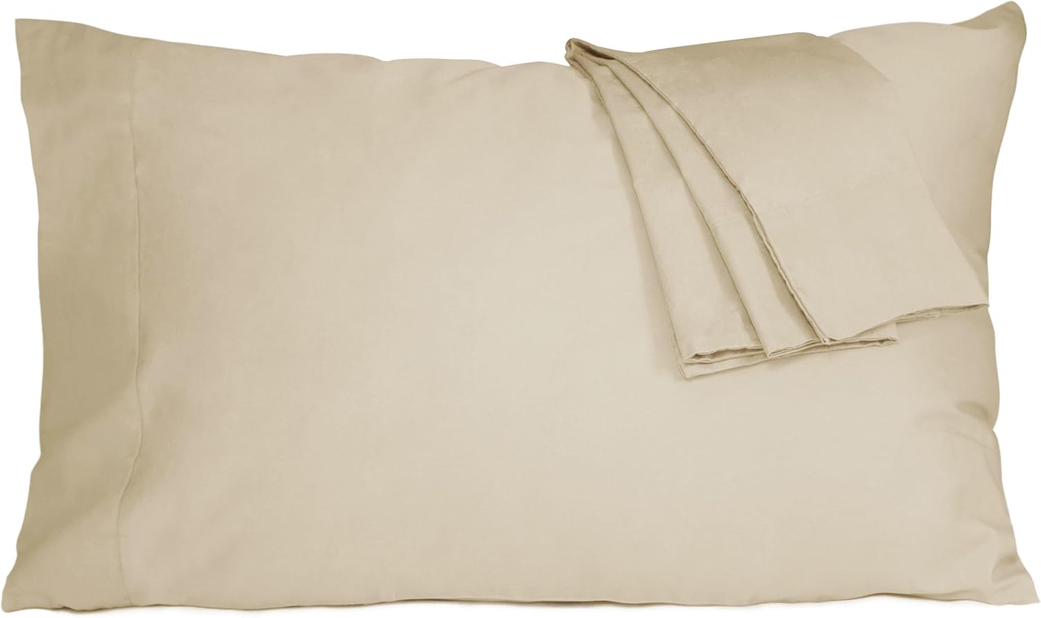 Homtec Pillow Cases, Standard Queen Size Cotton Percale Weave Pillowcases, Pre-Shrunk Breathable and Hypoallergenic Pillowcases, Set of 2 (…