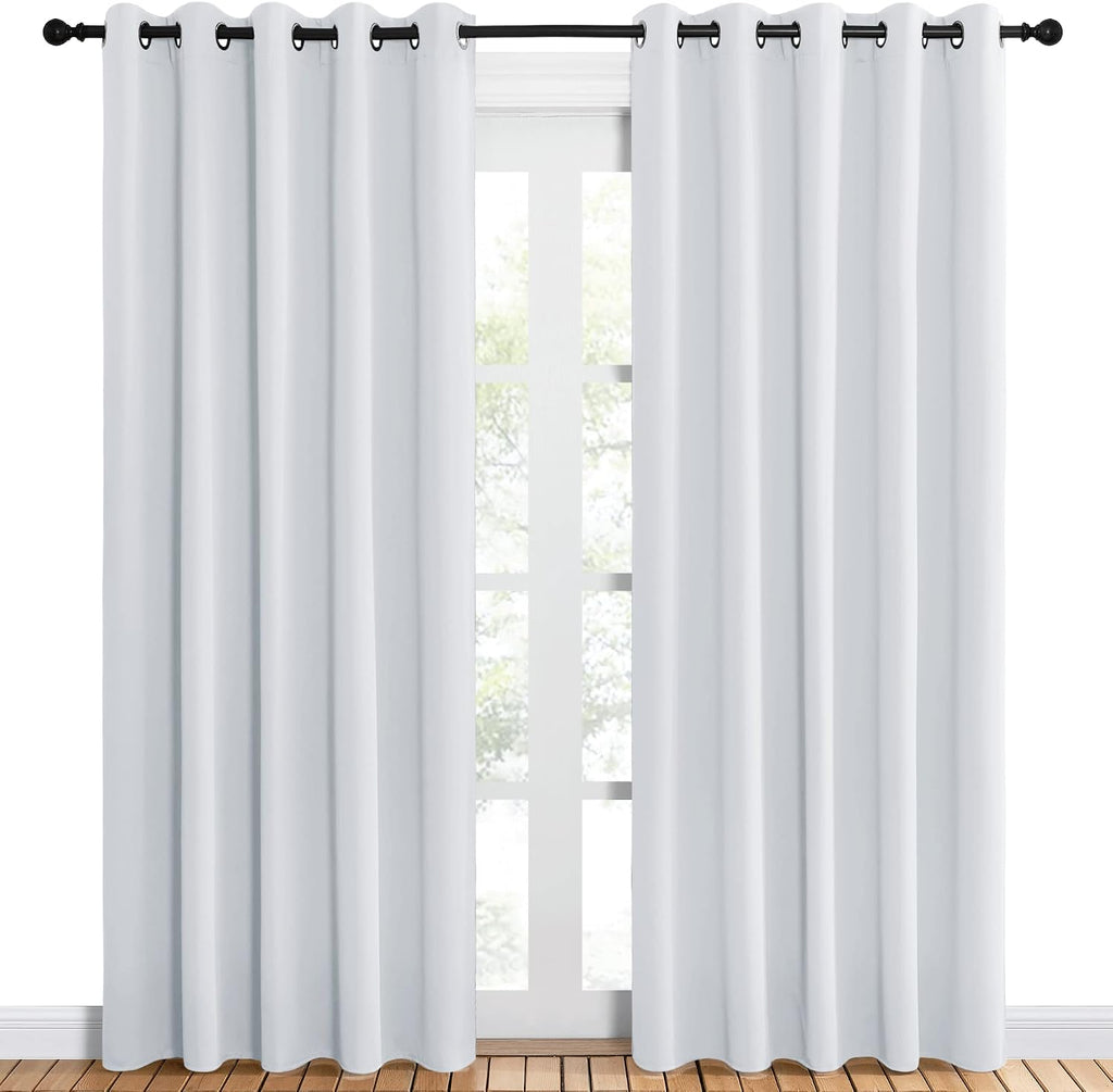 Nicetown Room Darkening Curtain Panels for Bedroom -easy maintenance Solid Thermal Insulated Grommet Room Darkening Draperies/Drapes…