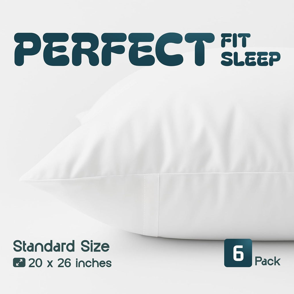 WhiteClassic White Classic Zippered Style Pillow Case Cover - Luxury Collection 200 Thread Count, Soft Quiet Zippered Pillow Protectors, St…