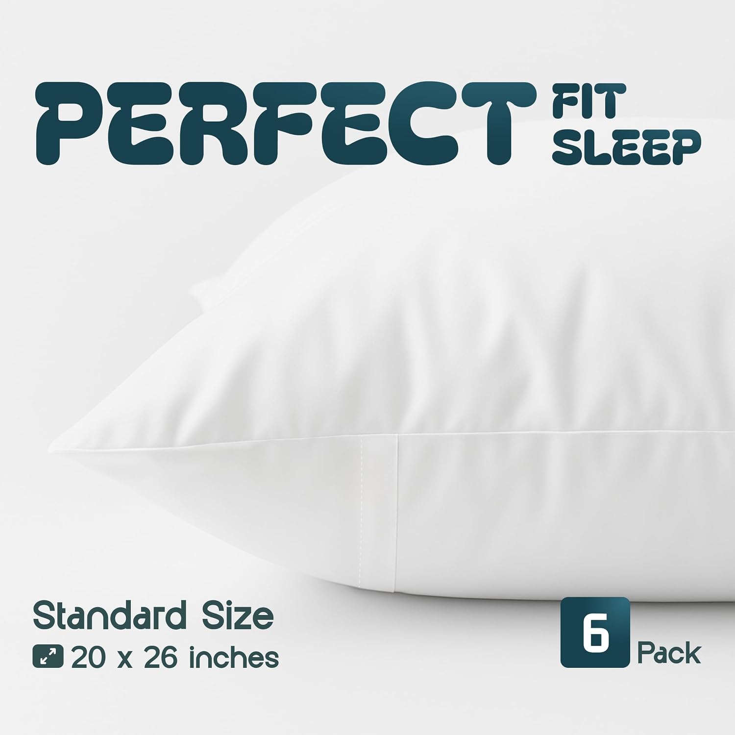 WhiteClassic White Classic Zippered Style Pillow Case Cover - Luxury Collection 200 Thread Count, Soft Quiet Zippered Pillow Protectors, St…
