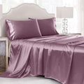 Cobedzy Satin Sheets Queen Size, 4 Pcs Silky Soft Satin Bed Sheets Queen Set with Deep Pockets, Extra Smooth & Luxurious Microfiber Sheet f…
